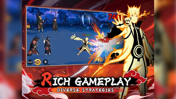a promo image of Naruto Swift Ninjas gameplay