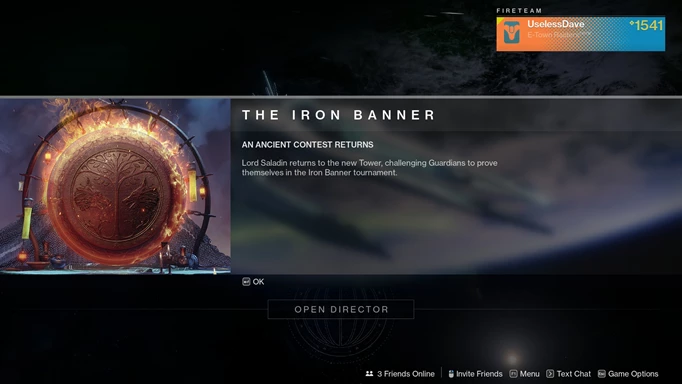 Destiny 2: Iron Banner splash screen