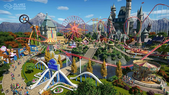 Gambar Promosi Taman Promosi Tema kanggo Coaster Planet, salah sawijining game sing paling apik kaya Sims