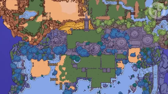 A map of Eternity Isle