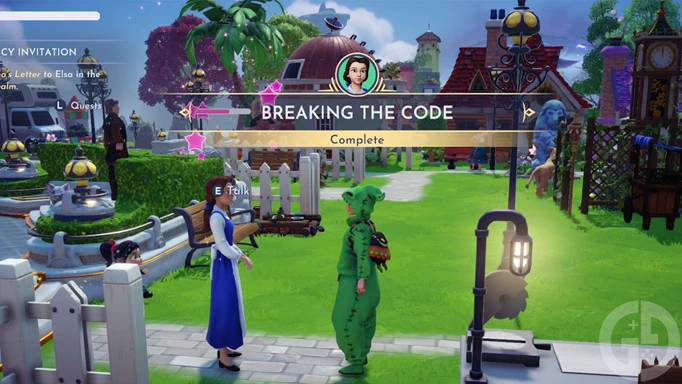 Screenshot of the Breaking the Code quest completed screen in Disney Dreamlight Valley