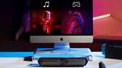 Art for the Edifier MG300 Multimedia Speaker showing the music and gaming modes