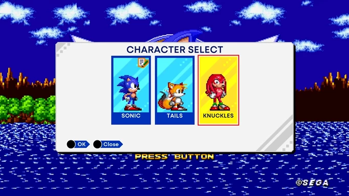 The character select screen for Sonic Origins, which has a June release date.