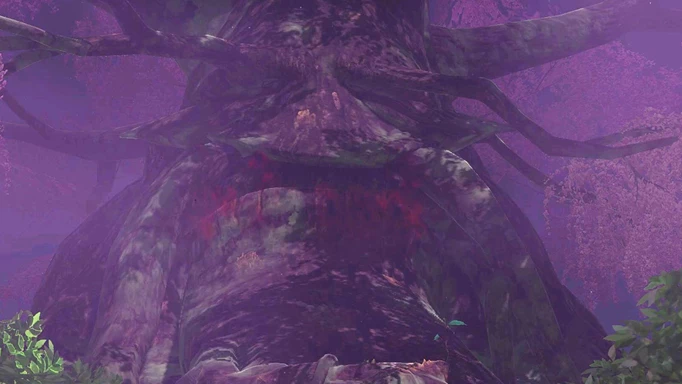 The corrupted Great Deku Tree in Zelda: Tears of the Kingdom