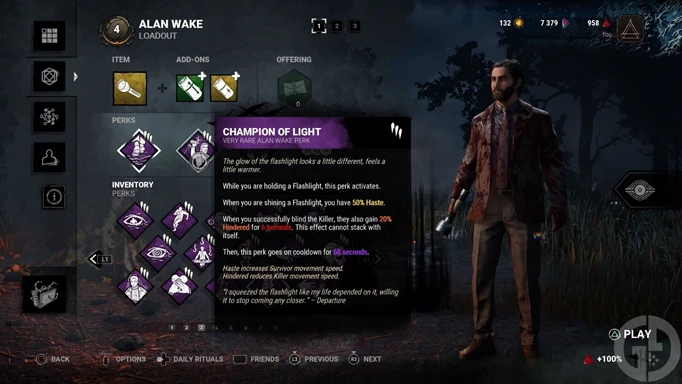 Champion of Light, an Alan Wake Perk and one of the best Survivor Perks in Dead by Daylight