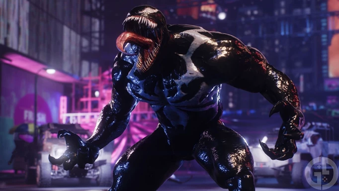 Venom, as he appears in Marvel's Spider-Man 2