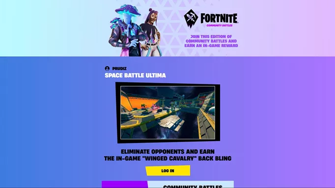 Make sure to log in with your Epic account on the Fortnite Community Battles website before attempting the challenge!