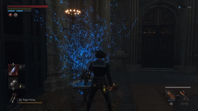 The boss door and basin in Krat City Hall where you will find the Scrapped Watchman in Lies of P