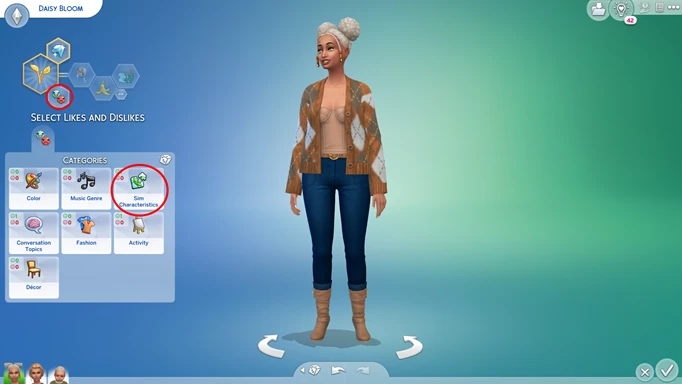 How to equip Sim Characteristics in The Sims 4