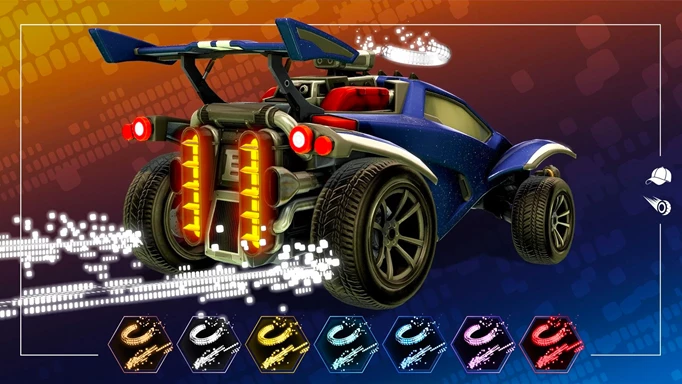 Screenshot showing some of the Rocket League Season 10 Ranked Rewards