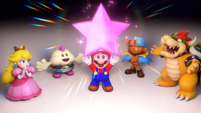 a cutscene in Super Mario RPG