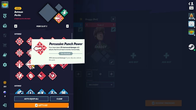 Best Perks In MultiVersus: Percussive Punch Power