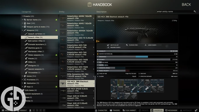 Image of the SIG MCX .300 Blackout in Escape from Tarkov