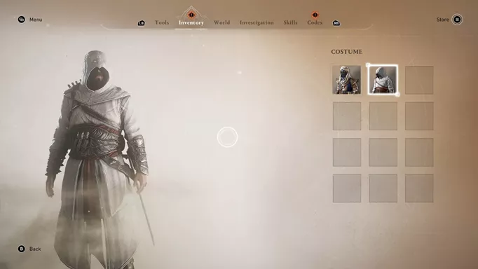 the Altair Costume in Assassin's Creed: Mirage