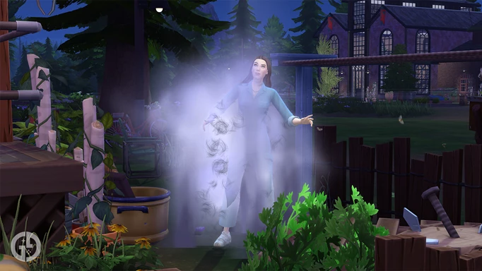 Image of a Sim transforming from a Werewolf in The Sims 4