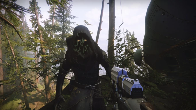 The Destiny 2 Xur location is hidden behind a cave.