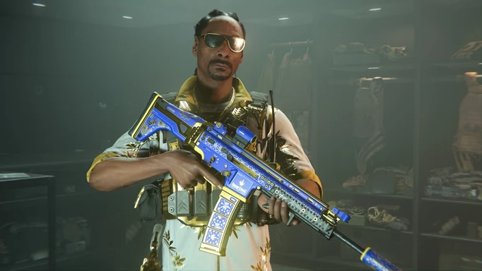 Snoop Dogg blue gun
