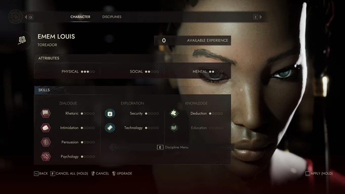 VTM Swansong Profiles And Disciplines can be upgraded