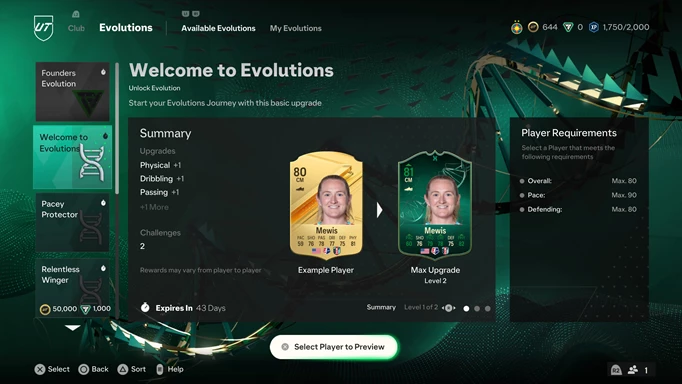 Image of the Welcome to Evolutions path in EA FC 24