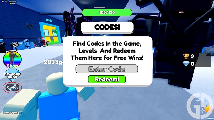 Image showing you how to redeem codes in Toilet Tower Survival