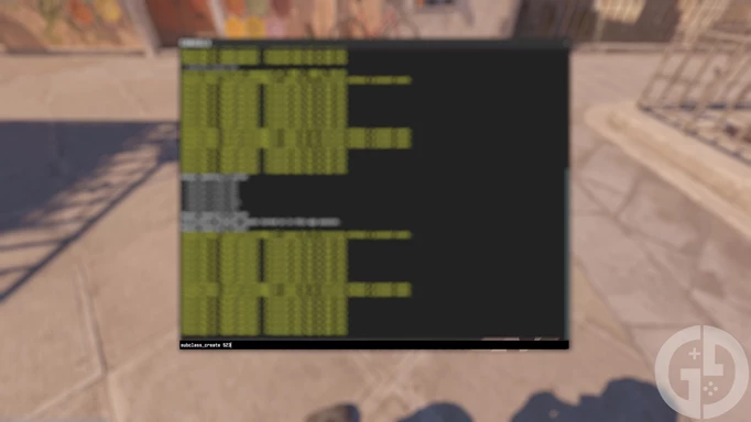 Image showing one of the knife console commands being typed into the developer console in CS2