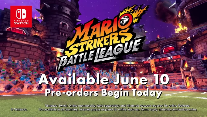 Mario Strikers: Battle League will launch on Nintendo Switch on its June 10 release date.