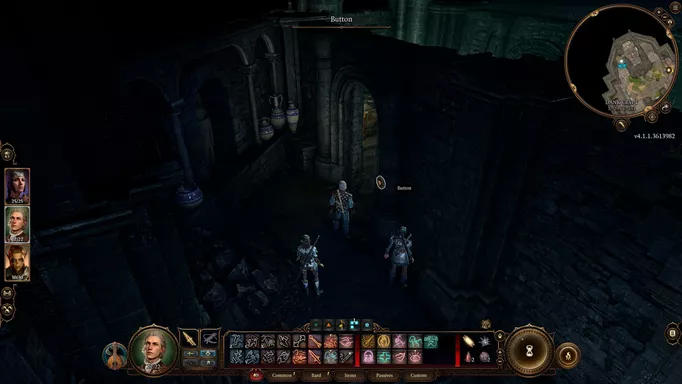 Image of the button by Withers' location in Baldur's Gate 3