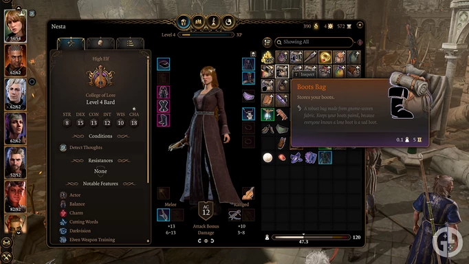 Image showing the Bags Bags Bags mod in Baldur's Gate 3