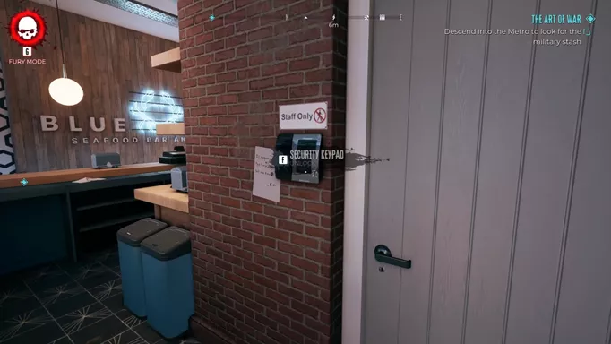 an image showing the Blue Crab Storage Keycard in use in Dead Island 2