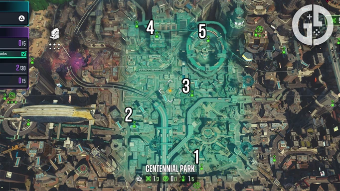 The Riddler trophy locations in Centennial Park