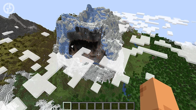 An Icy mountain in Minecraft