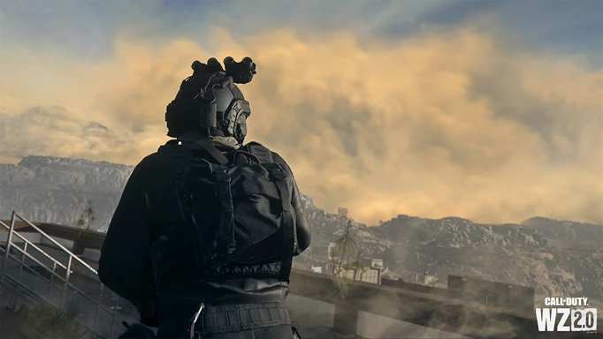 MW2'de dumana bakan bir oyuncunun görüntüsü