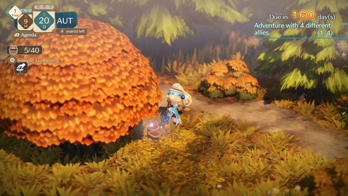 Screenshot of foraging in Atelier Marie Remake