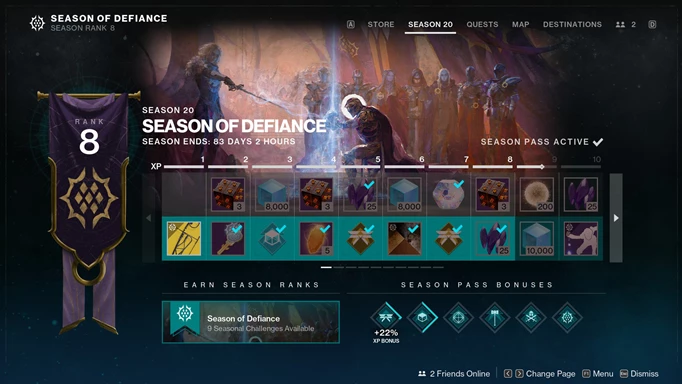 Season of Defiance battle pass