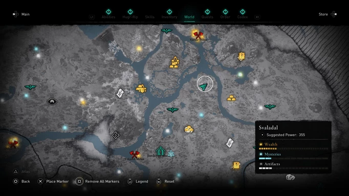 Assassin's Creed Valhalla Hreidmar's Armour: Map