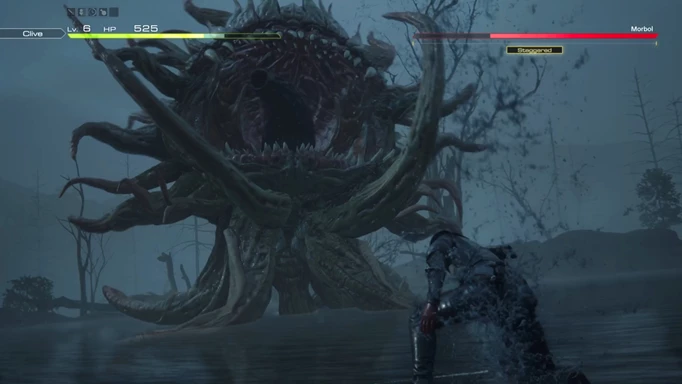 Скриншот ревущего босса Морбола в Final Fantasy 16