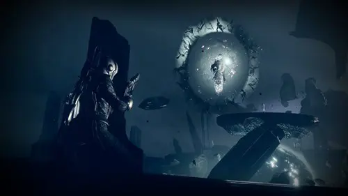 A Warlock approaching Sedia at the end of The Corrupted Strike
