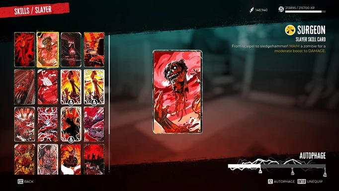 an image of the Dead Island 2 Slayer skill cards