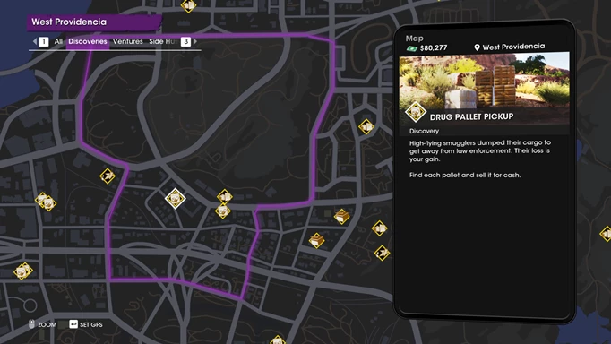 The location of a Drug Pallet Pickup on the map