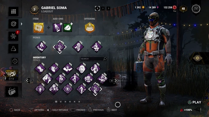 The Stealthy Soma build, one of Gabriel Soma's best Perk builds in Dead by Daylight