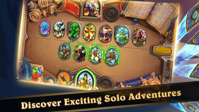 a promo image of Hearthstone for mobile