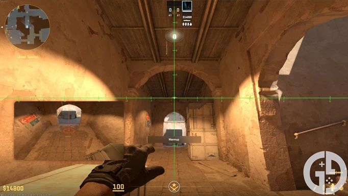 Image of the Tuns to Short flash on Dust2 in CS2