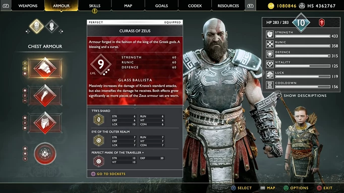 god of war best armor zeus armor set