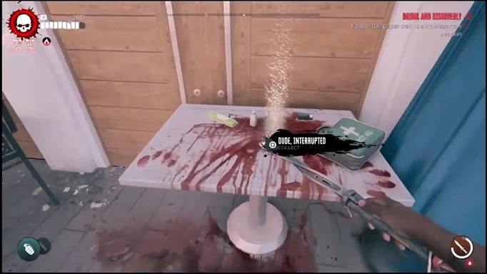 an image of Dead Island 2 gameplay showing the Dude, Interrupted journal location