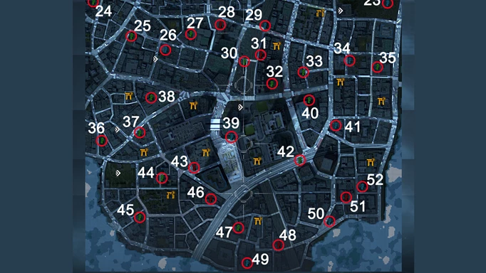 Ghostwire Tokyo Jizo Statues: Locations of Jizo Statues in the bottom of map