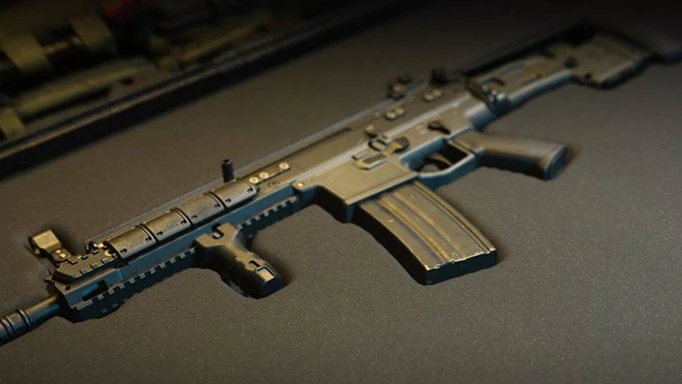 TAQ-56 in gun case, one of the best MW2 Assasult Rifles in Season 4