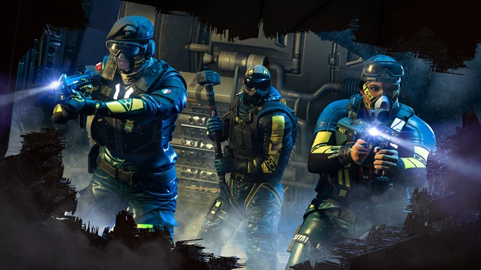 Three operators looks through a wall, Rainbow Six Extraction review.