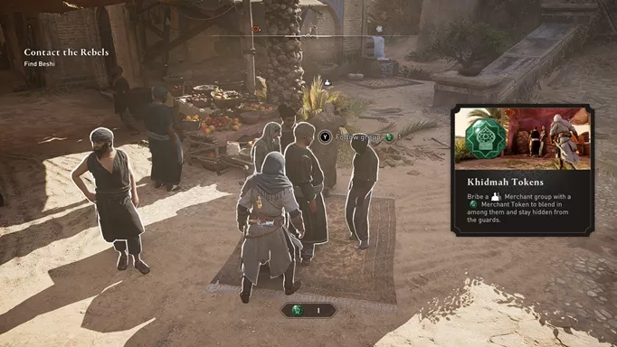 showing how to use Tokens in Assassin's Creed: Mirage
