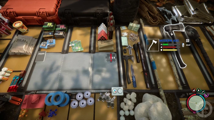 Modern Axe in your inventory in Sons of the Forest