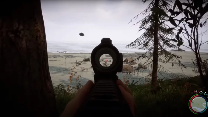 Using the Rifle in Sons Of The Forest